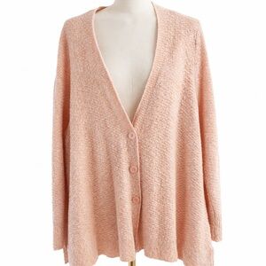 J. Jill Soft Peach Cardigan Sweater